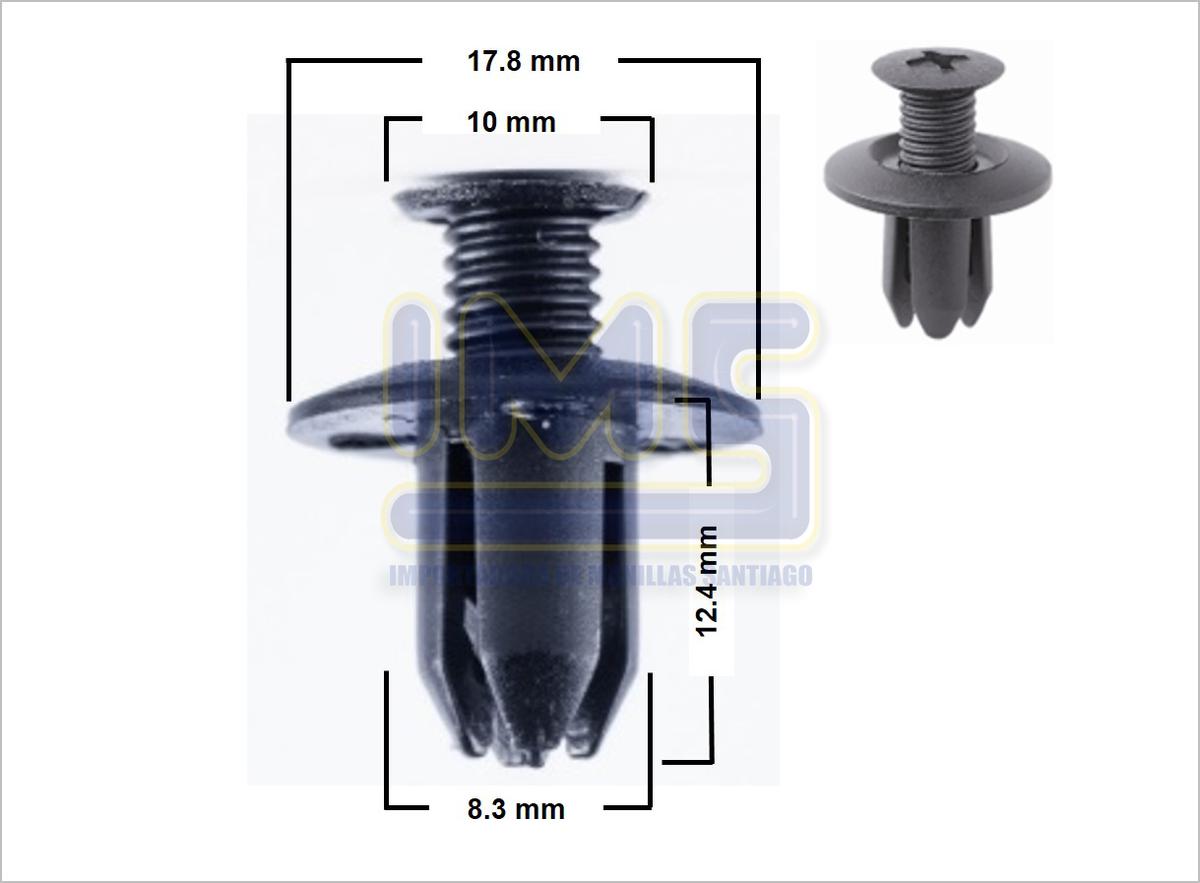 Broche Guardafango Plastico Negro  Con Hilo (compra Minima 25/u) Universal Varios img-2, Importadoraims